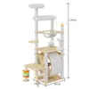 Marco de escalada para gatos de madera maciza, nido para gatos, rascador de cuerda de papel kraft, marco de escalada para juguetes de gato, marco de escalada para gatos de múltiples niveles