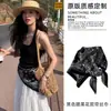 Pañuelo Cuadrado Pequeño Estilo Old Money con Patrón de Anacardo para Mujer, Adecuado para Primavera, Otoño e Invierno, Se Puede Combinar con Camisas, Pañuelo para la Cabeza, Protector de Cuello, Bufanda para el Cuello, 70