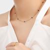 Bohemio Retro Nuevo Nicho Elegante Goteo de Color Collar de Cuentas Moda para Mujer Personalizado Acero de Titanio Cadena para Clavícula