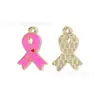 Día del Amor por los Senos Cinta Joyería con Aceite Goteando Accesorios Colgante DIY Accesorios para Llaveros Cadena para Teléfono Móvil Colgante Hecho a Mano