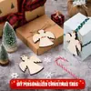 Ángel de Madera Hueco Listado de Árbol de Navidad Estatua de Ángel sin Terminar Piezas de Madera Pintura DIY Decoraciones de Madera