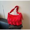Bolsa de Nube Transfronteriza 2026 Diseño de Nicho Bolso de Hombro Plegado para Niñas Lindo Bolso de Axila de Burbuja Texturizado Bolso Tote