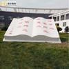 Libros de Talla en Piedra Grabado en Mármol Jade Blanco Chino Natural Plaza de la Cultura Universitaria Rollo de Libro Adornos de Escultura de Paisaje