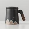Copo de Água Esmaltado de Imitação, Caneca Esmaltada Nostálgica Retrô, Pote de Chá Clássico com Tampa, Caneca de Cerâmica, Vela Pessoal para Escritório