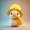 Pato Amarillo Pequeño Colgante de Mochila Partner 2D Accesorio de Coche Nuevo de Navidad Llavero de Acrílico Más Vendido Transfronterizo