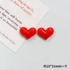 Imán de Refrigerador con Forma de Corazón Rojo de Dibujos Animados Resina Creativo Pegatina para Pared de Fotos Versión Blanco y Negro Pegatina Decorativa para Cocina del Hogar