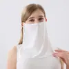 Mascarilla Huaye de 42 Agujas Doble Cara de Seda Nueva con Protección Solar y para el Cuello, Mascarilla Transpirable, Parasol para Exteriores 100% Seda de Morera para Mujeres