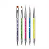 Suministro Exclusivo Transfronterizo de 5 Bolígrafos de Puntos Doble Cara para Uñas, Bolígrafos de Puntos, Bolígrafos de Pintura, Bolígrafos para Dibujar Líneas, Herramientas de Bolígrafos de Gel UV, Portátil al por Mayor