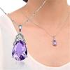 Jin Jiahua colgante de moda coreana cadena clavicular colgante de deseo joyería de plata collar de moda colgante creativo de amatista