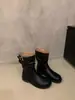 Botines Retro Marrones Tacón Grueso Botas Negras de Moda Botas para Mujer Estilo Coreano Principios de Otoño Botas Adelgazantes Estilo Occidental Botas de Tacón Apilado Mujer