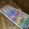 Carrinho Organizador Pequeno para Puzzles de Contas, Lanches, Nail Art, Prateleira Dobrável, Artefato Multifuncional para Armazenamento de Brinquedos