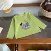 Cy268026 Conjunto de Camiseta e Shorts Jeans para Meninas 2026 Primavera Novo Estilo Coreano Infantil Manga Longa Casual Desenho Animado