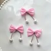 Accesorios de bricolaje hechos a mano, lazo de hilo de color sólido, lazo colgante de doble cuenta, accesorios para ropa y calzado, productos semiacabados