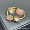 Novo bracelete de pérola barroca natural e jade, joias de pedra bruta irregular de nicho europeu e americano, fornecimento de pulseira aberta