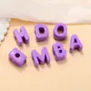Cuentas de Acrílico con Agujero Grande del Alfabeto Inglés Cuentas Sueltas Accesorios para Joyería DIY Cadena para Teléfono Bolso Llavero Materiales para Cuentas