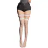 Calcetines Largos Aurora Floral Verano Delgados Jacquard Medias de Seda Negra Sexy Hasta la Rodilla Hasta el Muslo Calcetines Largos de Aceite de Caballo