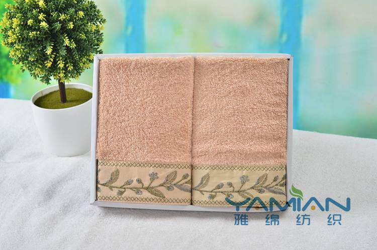 双条装毛巾礼盒套4 logo