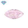 Anillos de piedra desnuda de circonita cúbica con forma de hoja de diamante de alto carbono con corte de flor de hielo y forma de ojo de caballo rosa claro Huagang Gem 9A