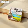 Imanes de Nevera Cerámicos de Turismo de Ciudad con Textura Tridimensional Cóncava-Convexa, Imanes de Nevera Magnéticos Suaves, Souvenirs Culturales y Creativos, Artículos de Check-In de Atracciones