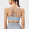 Sutiã Esportivo Europeu e Americano Feminino Novo de Alta Intensidade Costas Bonitas Push-Up Profissional Anti-Choque Sutiã de Yoga Fitness Corrida Colete