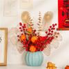Lujo Ligero Adornos Chinos Nuevos Cubo de Calabaza Fruta de la Fortuna Fruta Roja Granada Flor Falsa Decoración de Restaurante Sala de Estar