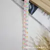Cinta de Borde Sencilla de Espiga de Trigo, Adorno de Encaje Versátil Blanco y Negro, Accesorio Decorativo Hecho a Mano DIY para Borde de Falda Cortina