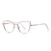 Lentes Rosa Té Antiluz Azul 3151 Oro Liso TR Moda Ojo de Gato Marco Europeo y Americano Muestra Mismos Lentes Planos