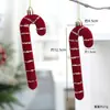 Decoração de Natal Transfronteiriça Veludo Bordô Poeira Presente Doce Grande Luvas Pingente de Gelo Árvore de Natal Enfeite de Presente