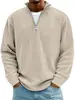 Nueva Camisa Polo Sudadera Casual de Hombre Amazon Otoño e Invierno 2026 con Cuello Mao, Cremallera y Pana, de Manga Larga para Hombre
