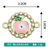 Accesorios de joyería para hacer uno mismo: collar, pulsera, colgante individual con incrustaciones de aleación hueca y aceite de manzana, accesorios con borde cruzado