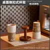 Dispensador de Vasos Desechables 2026 Nuevo Modelo Estante de Almacenamiento de Madera Maciza Soporte de Vasos de Papel de Alta Estética Soporte para Vasos de Escritorio Estante de Almacenamiento