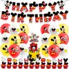 32 PIEZAS Mickey Mickey Mouse Banderín de Cumpleaños Adorno para Pastel Combinación Traje Fiesta de Cumpleaños Infantil Decoración de Fiesta