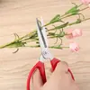 Tijeras para Uso Doméstico, Tijeras Pequeñas de Acero Inoxidable, Tijeras de Sastre Específicas para Cocina, Tamaño Pequeño Rojo para Bodas, Corte de Papel para Manualidades Hecho a Mano