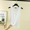 Nuevo Top sin Mangas de Modal para Mujer Tallas Grandes, Camiseta Base Delgada Holgada de Verano Talla Grande, Top Versátil para Estar en Casa