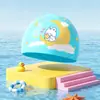 Toucas de Natação Infantis para Meninos e Meninas, Estilo Cartoon Fofo, Toucas Grandes de Silicone, Proteção Impermeável para Ouvidos, Toucas de Natação que Não Apertam Venda por Atacado