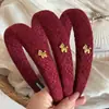Diadema Roja para Mujer en el Año del Caballo, Diadema Trenzada Estilo Chanel para Nochevieja, Tocados y Accesorios para el Cabello de Alta Gama