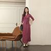Vestido Francés Elegante y Ajustado de Lunares Rojo Rosa para Vacaciones para Mujer Pg Dvf2025 Verano Nuevo Estilo