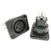 Ventas Directas de Fábrica Pin de Soldadura Curvo Hembra XLR Asiento XLR Socket de Micrófono Pin Recto Asiento XLR Socket de Audio