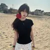 Camiseta Básica de Manga Corta de Alta Gama Coreana para Mujer en Verano Nuevo Ajuste Delgado y Versátil Negro Elegante
