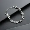 Pulseira de corda trançada colorida em aço titânio que não desbota para homens, pulseira de zircônia de luxo leve de nicho de alta qualidade para mulheres, joia ajustável