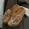 Sandalias Retro de Lentejuelas de Alta Venta del Distribuidor, Modelo Nuevo 2026, Resistentes, para Fiestas, Slip-On, Punta Cerrada, Suela Gruesa, que Aumentan la Altura