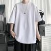 Camiseta de media manga color sólido estilo Harajuku estilo casual hombres y mujeres pareja Verano nuevo cinco puntos manga corta moda estilo coreano suelto