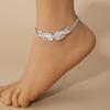Explosões transfronteiriças tornozeleira de praia asas de anjo tornozeleira simples personalizada com diamantes completos acessórios de tornozeleira feminina para festa e banquete
