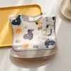Babador Removível de Desenho Animado para Bebês, Babador de Alimentação à Prova d'Água para Meninos e Meninas, Babador de Comida para Bebês com Design 3D