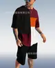 Aliexpress Europeo y Americano Tendencia Masculina Casual Estilo Playa Camiseta con Estampado 3D Texturizado Traje de Shorts Venta al por Mayor Personalización