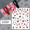 Pegatinas de mariposa para redes sociales, pegatinas para decoración de uñas, surtido de 50, adhesivas, calcomanías de uñas 5D en relieve, venta al por mayor, luz de concha, luminosas