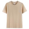 Camiseta de manga corta de algodón peinado de 200 g para adultos, cuello redondo, manga corta, informal, de color liso, para hombre y mujer