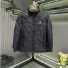 Chaqueta de Algodón de Alta Calidad Nueva para Invierno, Estilo Business Casual, Cuello Alto, Estampado de Diamantes para Hombre, Lujo Ligero, Simple, Cómoda, Versátil y a la Moda