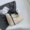 Moda Coreana Bolso Tejido de Gran Capacidad para Mujer 2026 Nuevo Bolso de Playa de Paja Versátil para Hombro Ins