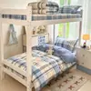 Temporada de regreso a clases juego de ropa de cama de seis piezas de algodón puro para dormitorio, juego de tres piezas, sábana 100% algodón, funda de edredón, protector de colchón